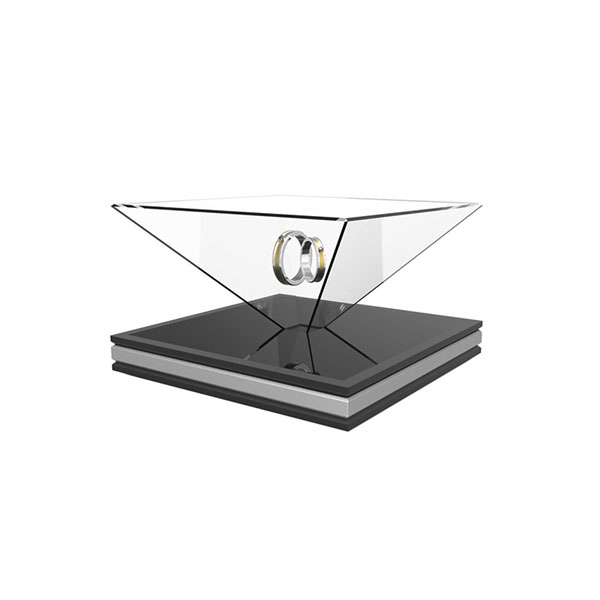 360° inverted triangle holographic showcase